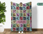 Custom Skateboarding Blanket, Personalized Name Skateboard Gift for Teens, Cool Skateboarder Throw for Boys, Girls, Unique Gift