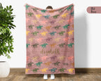 Personalized Horse Racing Blanket, Retro Custom Name Throw, Equestrian Lover Gift, Cozy Race Day Blanket, Sporty Decor for Racing Fans