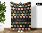 Retro Personalized Baseball Blanket, Custom Name Sports Throw, Cozy Baseball Lover Gift, Unique Baseball Home Decor Blanket