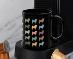 Retro Pug Dog Mug | Vintage Coffee Cup | Cute Dog Lover Gift | Adorable Pet Enthusiast Ceramic Present