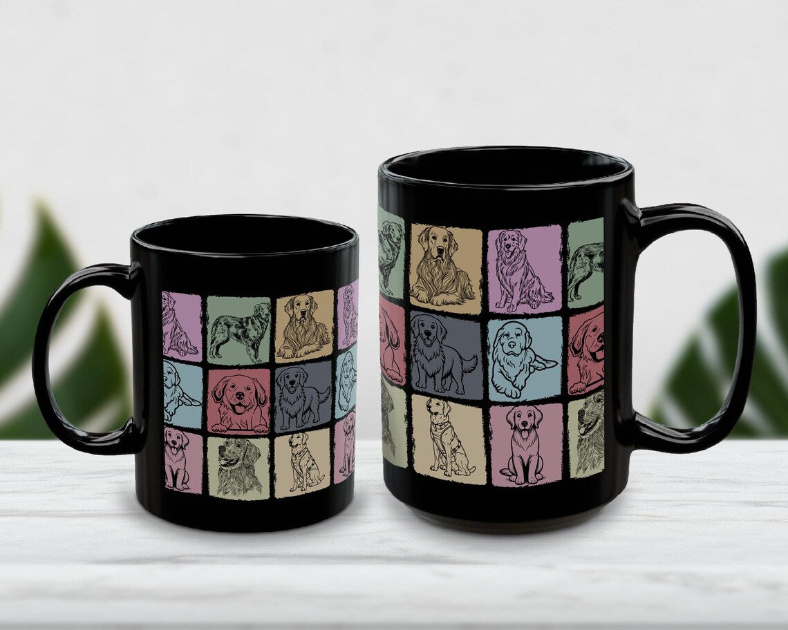 Golden Retriever Mug | Cute Coffee Cup | Dog Lover Gift | Retriever Owner Pet Present | Adorable Golden Dog Mug