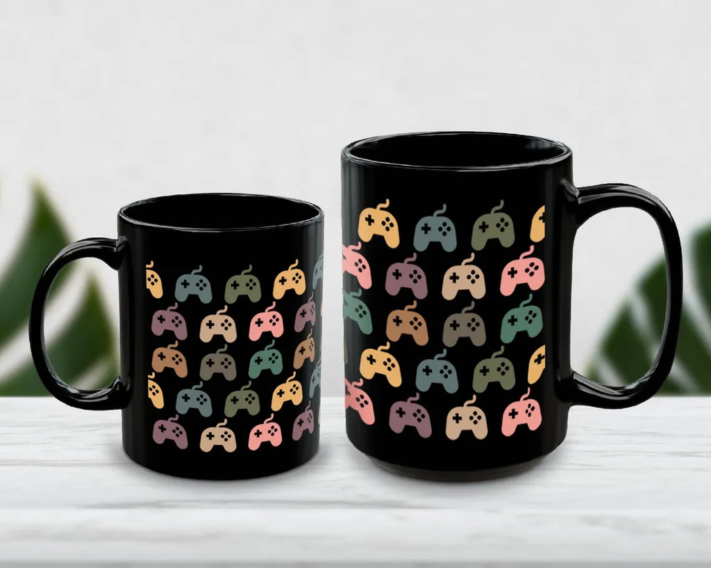 Vintage Video Gaming Mug Controller Coffee Cup | Retro Gamer Gift Idea | Ceramic Gaming Lover Drinkware Present for Him Her