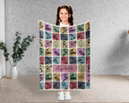 Custom Skateboarding Blanket, Personalized Name Skateboard Gift for Teens, Cool Skateboarder Throw for Boys, Girls, Unique Gift