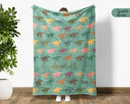 Personalized Horse Racing Blanket, Retro Custom Name Throw, Equestrian Lover Gift, Cozy Race Day Blanket, Sporty Decor for Racing Fans
