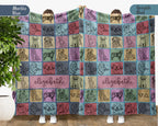 Custom Golden Retriever Dog Blanket | Personalized Name Throw Gift | Vintage Retro Fleece for Dog Lover