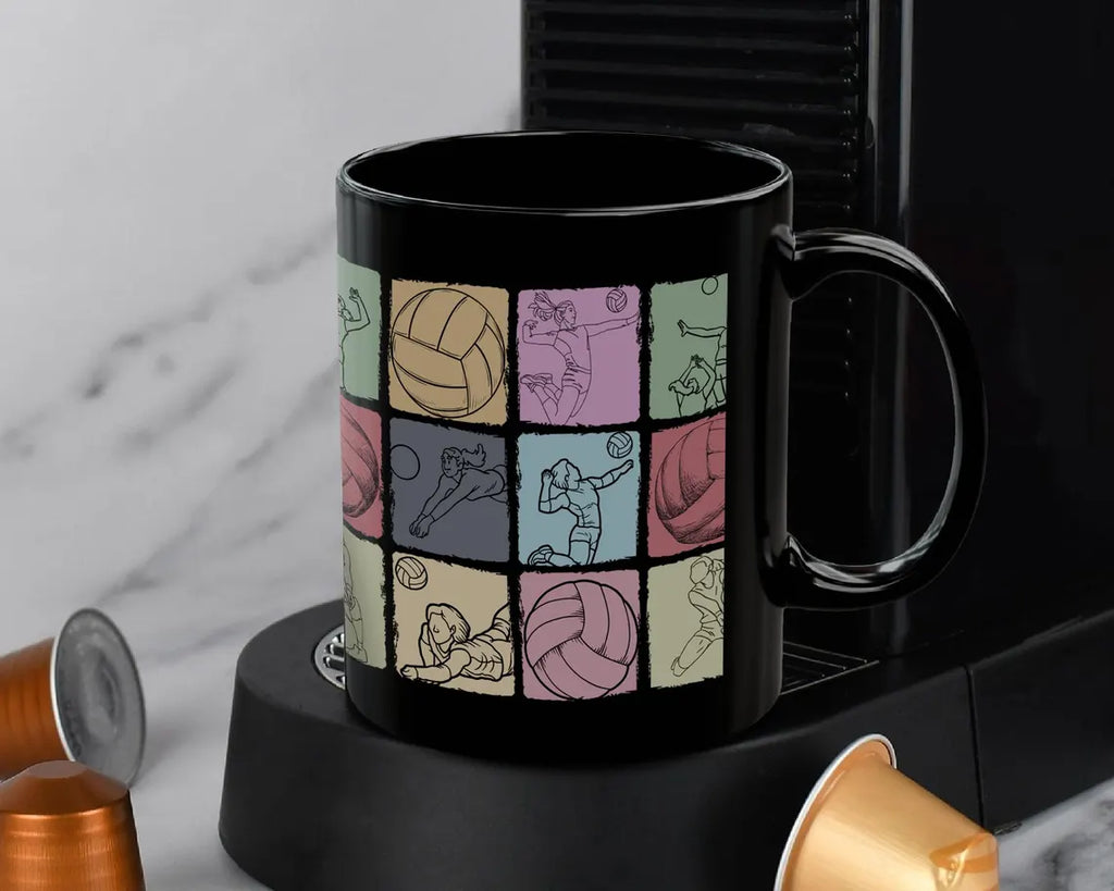 Volleyball Mug, Sports Lover Coffee Cup, Volleyball Player Gift, Beach Volleyball Mug, Team Sports Mug, Athletic Gift, Unique Mug