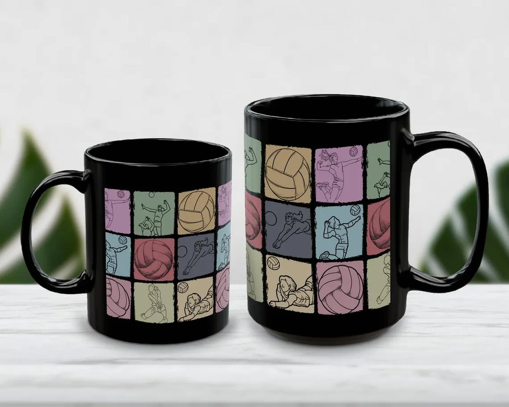 Volleyball Mug, Sports Lover Coffee Cup, Volleyball Player Gift, Beach Volleyball Mug, Team Sports Mug, Athletic Gift, Unique Mug