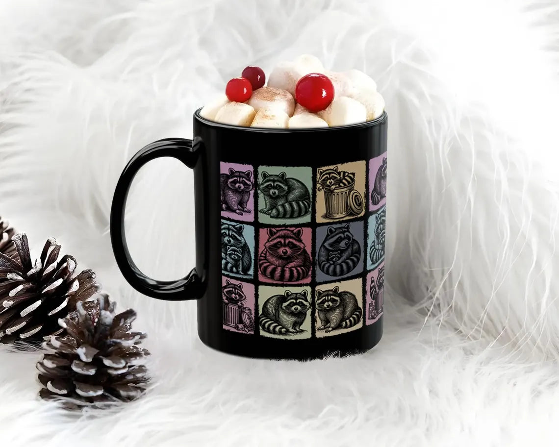 Raccoon Lover Mug – Cute Raccoon Coffee Cup – Animal Enthusiast Gift Idea – Perfect for Wildlife Fans