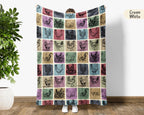 Chicken Gift Blanket Vintage Chicken Lover Throw - Retro Hen Fleece Blanket Cozy Chicken Graphic Unique Animal Lover Gift