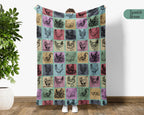 Chicken Gift Blanket Vintage Chicken Lover Throw - Retro Hen Fleece Blanket Cozy Chicken Graphic Unique Animal Lover Gift