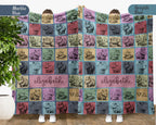 Custom Capybara Lover Blanket, Personalized Name Capybara Throw, Vintage Capybara Blanket, Retro Rodent Blanket, Cozy Capybara Gift