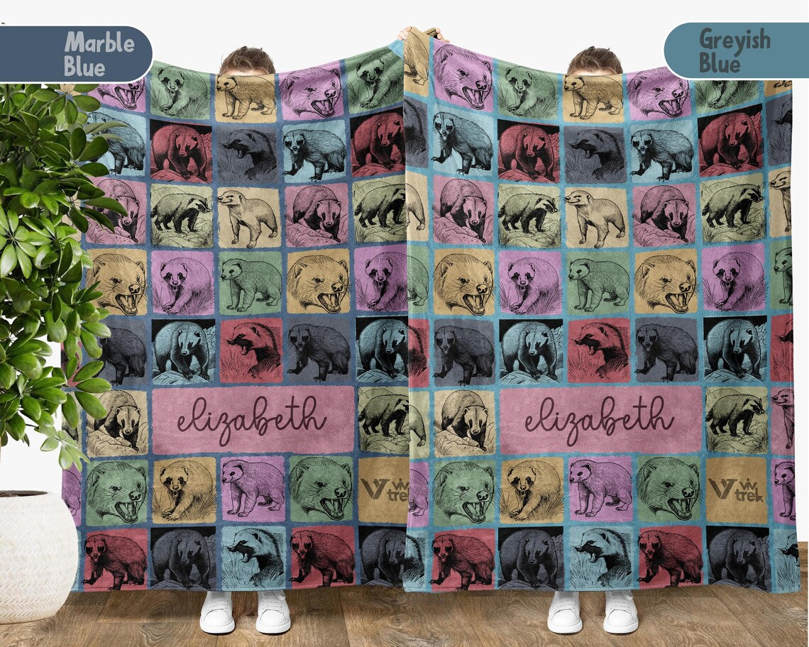 Custom Name Pug Dog Blanket | Vintage Personalized Throw | Retro Cozy Pet Lover Gift for Home Decor