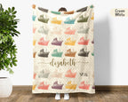 Custom Name Titanic Blanket - Personalized Vintage Throw Blanket Gift - Retro Graphic Ship Lover Custom Blankets