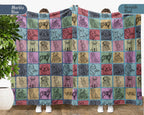 Vintage Golden Retriever Dog Blanket | Cozy Fleece Throw Gift for Dog Lover | Retro Pet Owner Present