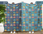 Retro Curling Blanket – Vintage Cozy Throw Under $50, Curling Lover Gift for Her & Him, Game Night Essential 🥌🧣