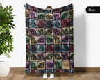 Vintage Raccoon Gift Blanket, Retro Raccoon Lover Throw, Easily Distracted by Raccoon Blankets, Funny Trash Panda Gift, Cozy Graphic Throw