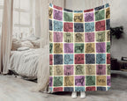 Vintage Golden Retriever Dog Blanket | Cozy Fleece Throw Gift for Dog Lover | Retro Pet Owner Present