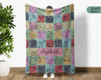 Custom Volleyball Lover Blanket Gift, Personalized Name Vintage Volleyball Throw, Cozy Sports Blanket, Unique Volleyball Gift Idea