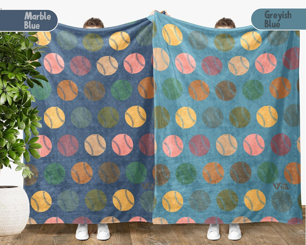 Retro Baseball Lover Blanket Gift, Cozy Sports Throw for Fans, Unique Baseball Decor, Soft Fleece Blanket, Best Christmas Gift for Him Her
