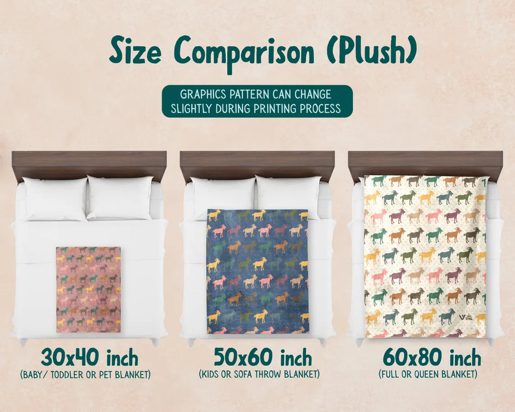 Goat Lover Blanket | Retro Farm Animal Throw | Cozy Goat Graphic Gift | Unique Animal Home Decor