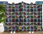 Vintage Raccoon Gift Blanket, Retro Raccoon Lover Throw, Easily Distracted by Raccoon Blankets, Funny Trash Panda Gift, Cozy Graphic Throw