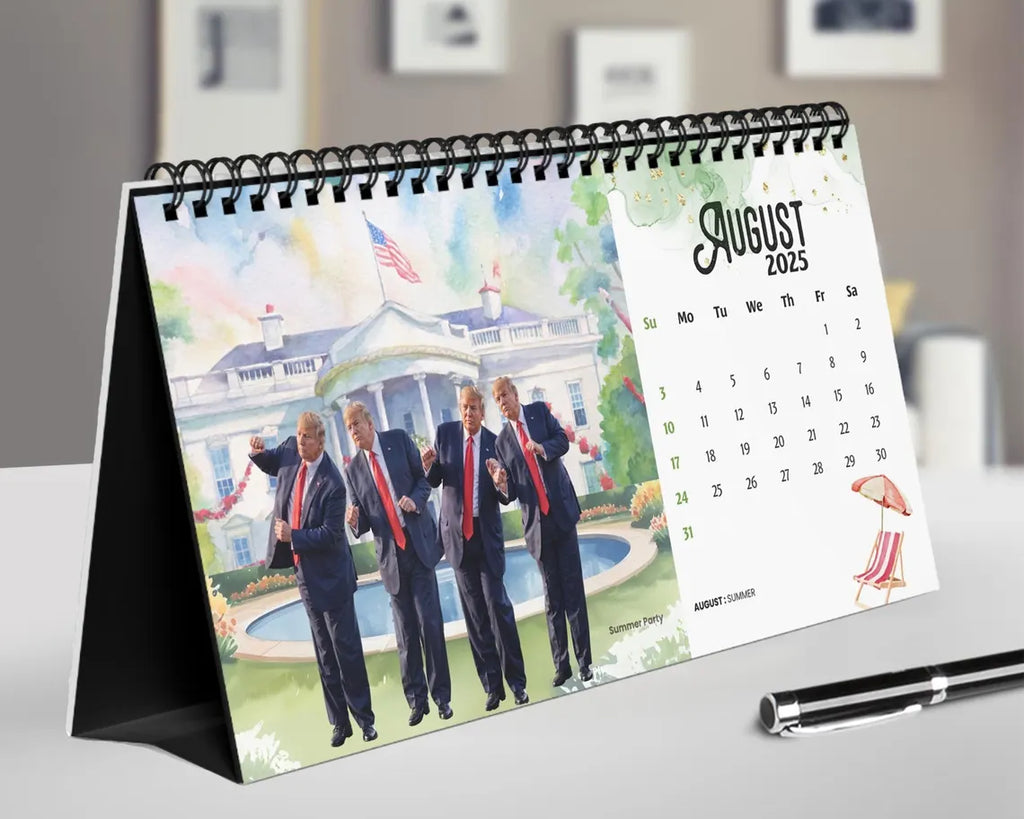 Trump 2025-2026 Academic Desk Calendar | Funny MAGA Gift for Office & School