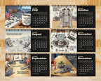 Funny 2026 Desk Calendar | Dark Humor Illustrated Office Gift for Coworkers