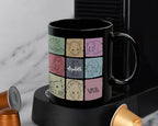 Custom Initial Name Possum Mug – Personalized Retro Opossum Cup – Funny Wildlife Owner Gift