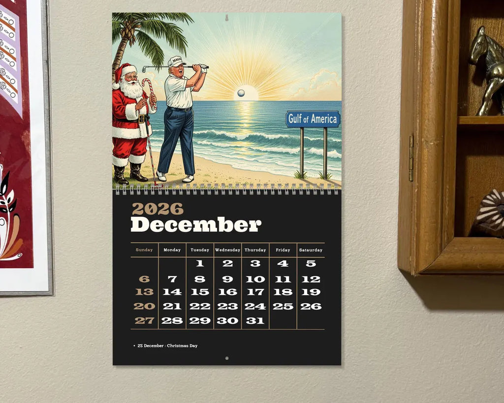 Trump 2025-2026 Wall Calendar Funny MAGA Political Gift & Republican Souvenir