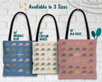 Custom Initial Name Possum Tote Bag – Personalized Retro Opossum Gift – Colorful Carry Bag Accessory