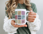 Custom Name Volleyball Coffee Mug, Personalized Initial Volleyball Gift, Vintage Sports Lover Mug, Team Volleyball Gift for Players