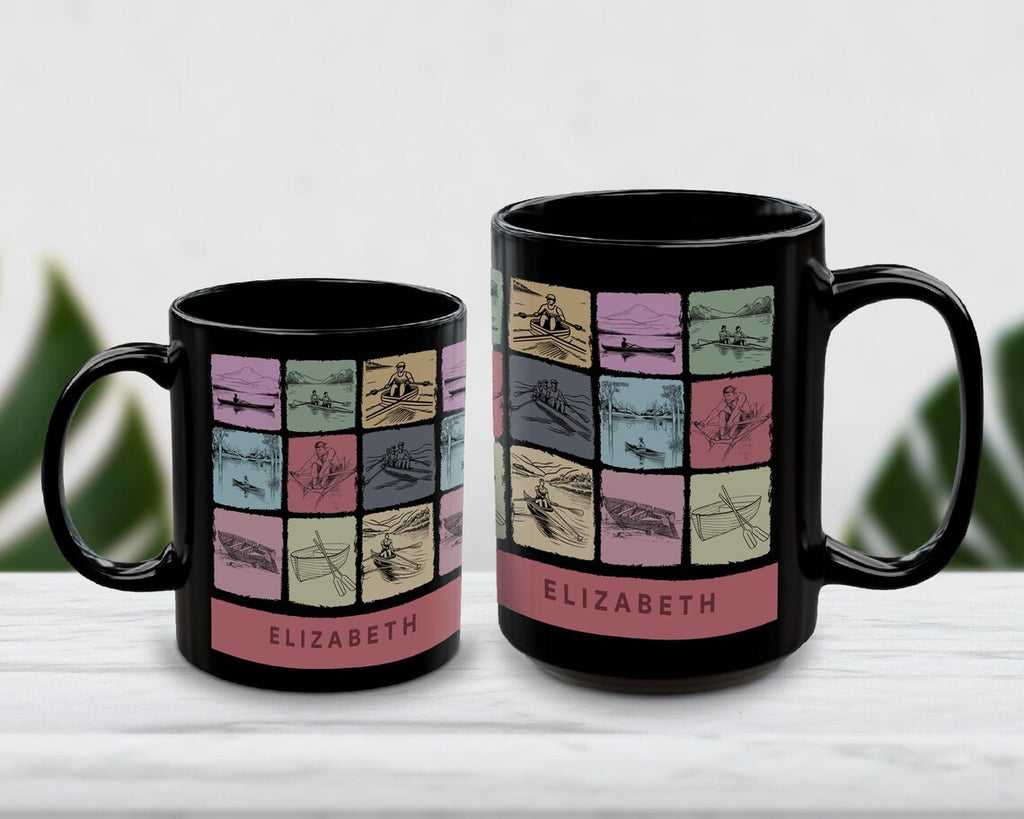 Personalized Rowing Mug, Custom Name Coffee Cup, Rowing Lover Gift, Sporty Drinkware, Cozy Rowing Enthusiast Mug, Custom Gift Idea