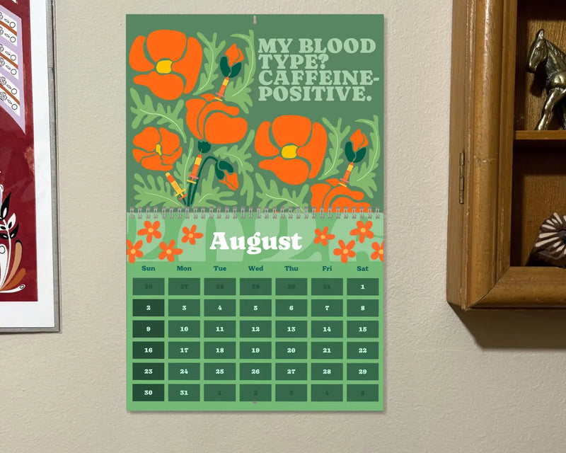 Sarcastic Nurse 2026 Wall Calendar | Funny Floral Snarky Monthly Planner