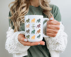 Custom Name Bulldog Mug | Personalized Initial Retro Dog Lover Cup | Funny English Bulldog Owner Gift | Cute Pet Lover Vintage Dog Gift