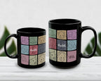Custom Initial Name Possum Mug – Personalized Retro Opossum Cup – Funny Wildlife Owner Gift