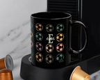Retro Soccer Mug with Custom Initial Name, Personalized Soccer Coffee Cup, Colorful Soccer Fan Gift, Unique Soccer Player Coffee Present