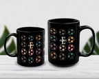 Retro Soccer Mug with Custom Initial Name, Personalized Soccer Coffee Cup, Colorful Soccer Fan Gift, Unique Soccer Player Coffee Present