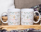 Retro Rowing Mug, Personalized Custom Initial Coffee Cup, Rowing Lover Gift, Sporty Drinkware, Unique Crew Team Gift, Custom Mug