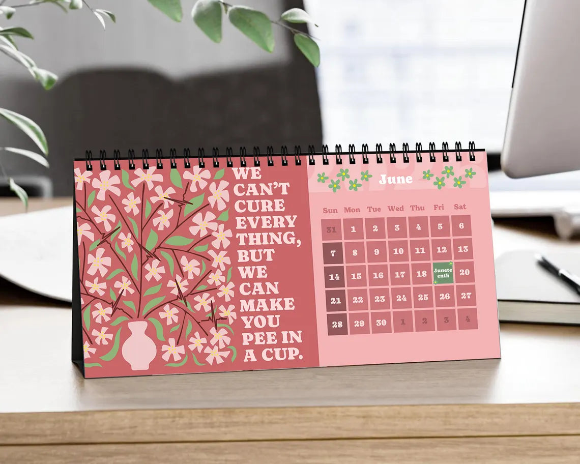 Sarcastic Nurse 2026 Desk Calendar | Funny Snarky RN Medical Humor Gift