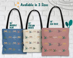 Personalized Birdwatcher Custom Initial Name Tote Bag - Bird Lover Gift Outdoor Adventure Eco Reusable Shopping Bag