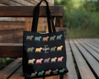 Custom Initial Name Capybara Tote Bag – Vintage Personalized Lover Gift – Retro Cute Rodent Shoulder Bag