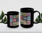 Personalized Name Initial Wrestling Mug - Custom Wrestler Gift Cup - Vintage Sports Lover Retro Athlete Coffee Mug