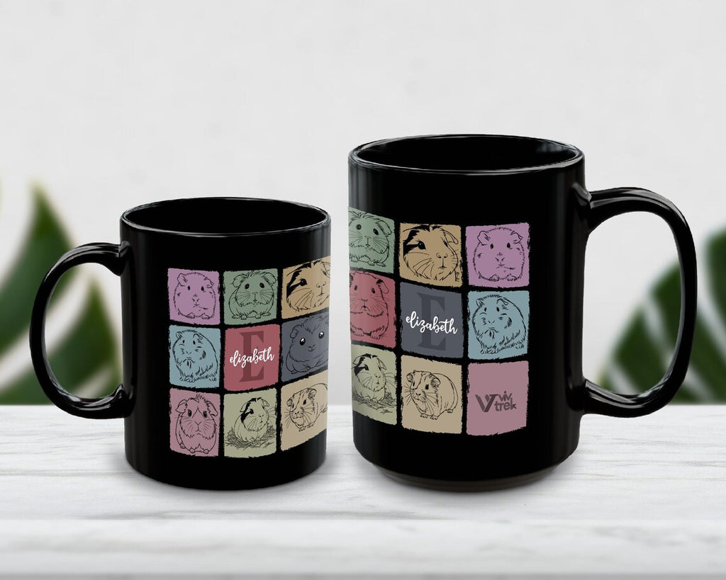Guinea Pig Custom Initial Name Mug – Personalized Pet Lover Gift Under $25 for Her & Small Animal Fans ☕🐹