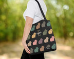 Guinea Pig Custom Initial Name Tote Bag – Personalized Pet Lover Gift Under $25, Vintage Retro Shopper 🐹🛍️