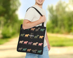 Custom Initial Name Capybara Tote Bag – Vintage Personalized Lover Gift – Retro Cute Rodent Shoulder Bag