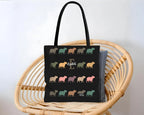 Custom Initial Name Capybara Tote Bag – Vintage Personalized Lover Gift – Retro Cute Rodent Shoulder Bag