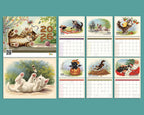 Cute Kitten 2026 Wall Calendar | Vintage Cat Planner Adorable Cat Mom Gift