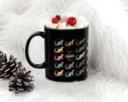 Personalized Otter Custom Initial Name Mug | Retro Vintage Sea Life Coffee Cup Gift